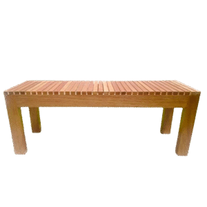 Bancas terracota en madera tornillo 1.50mts color caramelo
