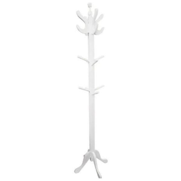 Perchero de pie 16 perchas colgador de ropa blanco