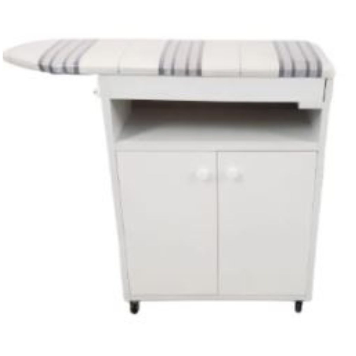 Mueble Planchador Legado Grande Rodante Cajones En Blanco
