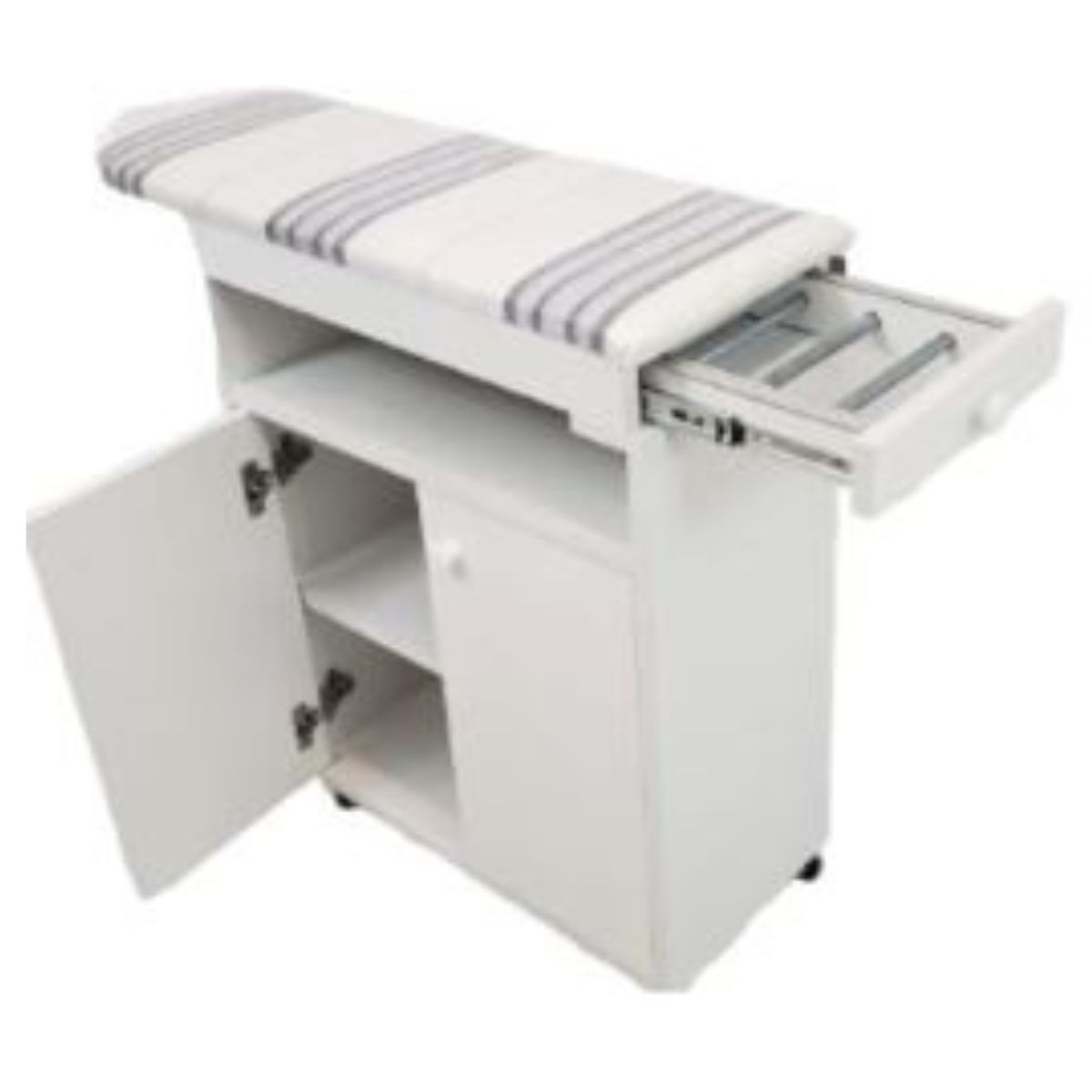 Mueble Planchador Legado Grande Rodante Cajones En Blanco - Image 2