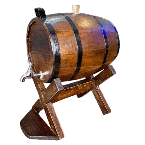Barril De Vino O Cerveza De 5 Litros En Madera Roble