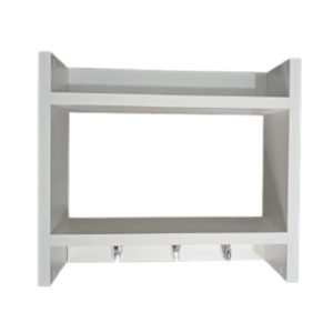 Repisa Flotante Blanca Con Ganchos Miami