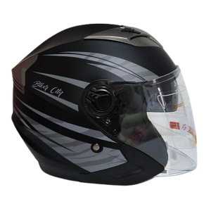 Casco De Moto Abierto Skuat Jet gris Doble Visor