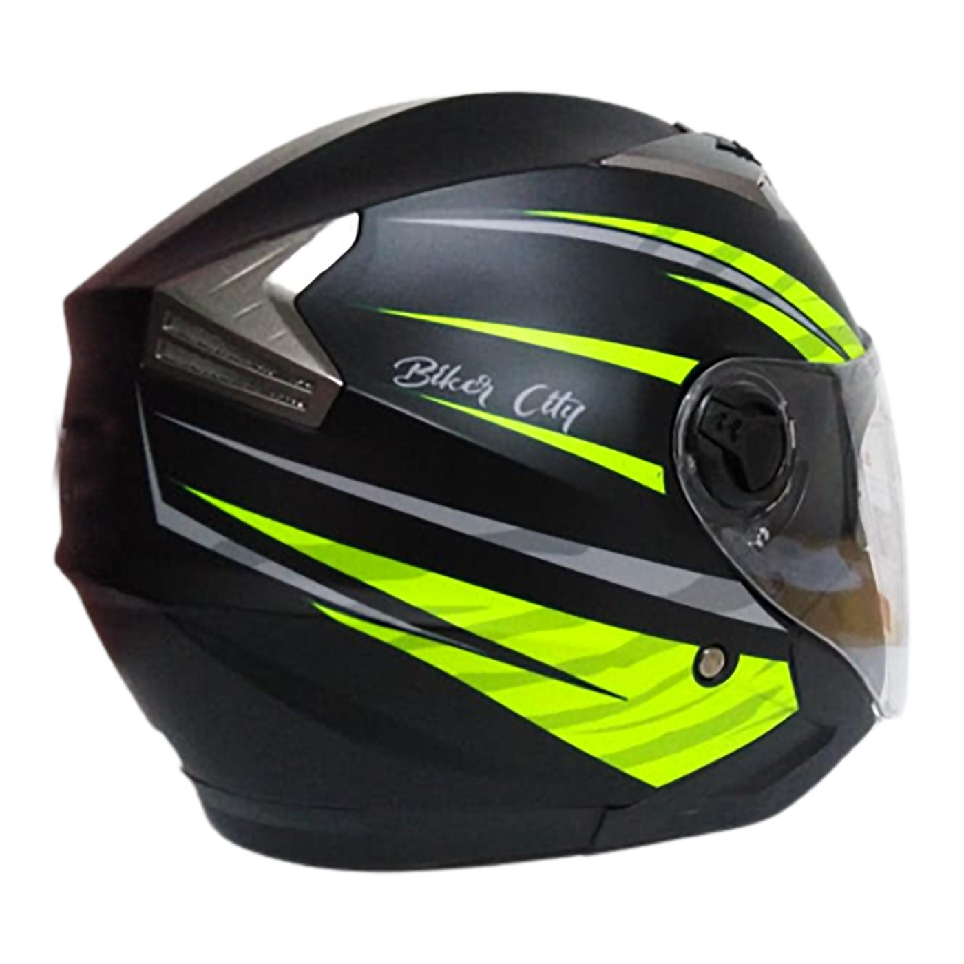 Casco De Moto Abierto Skuat Jet Doble Visor Verde - Image 3