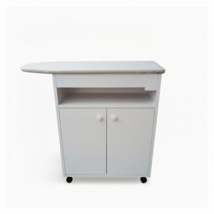 Planchador de ropa blanco con cajones Tapiz superior blanco elegante