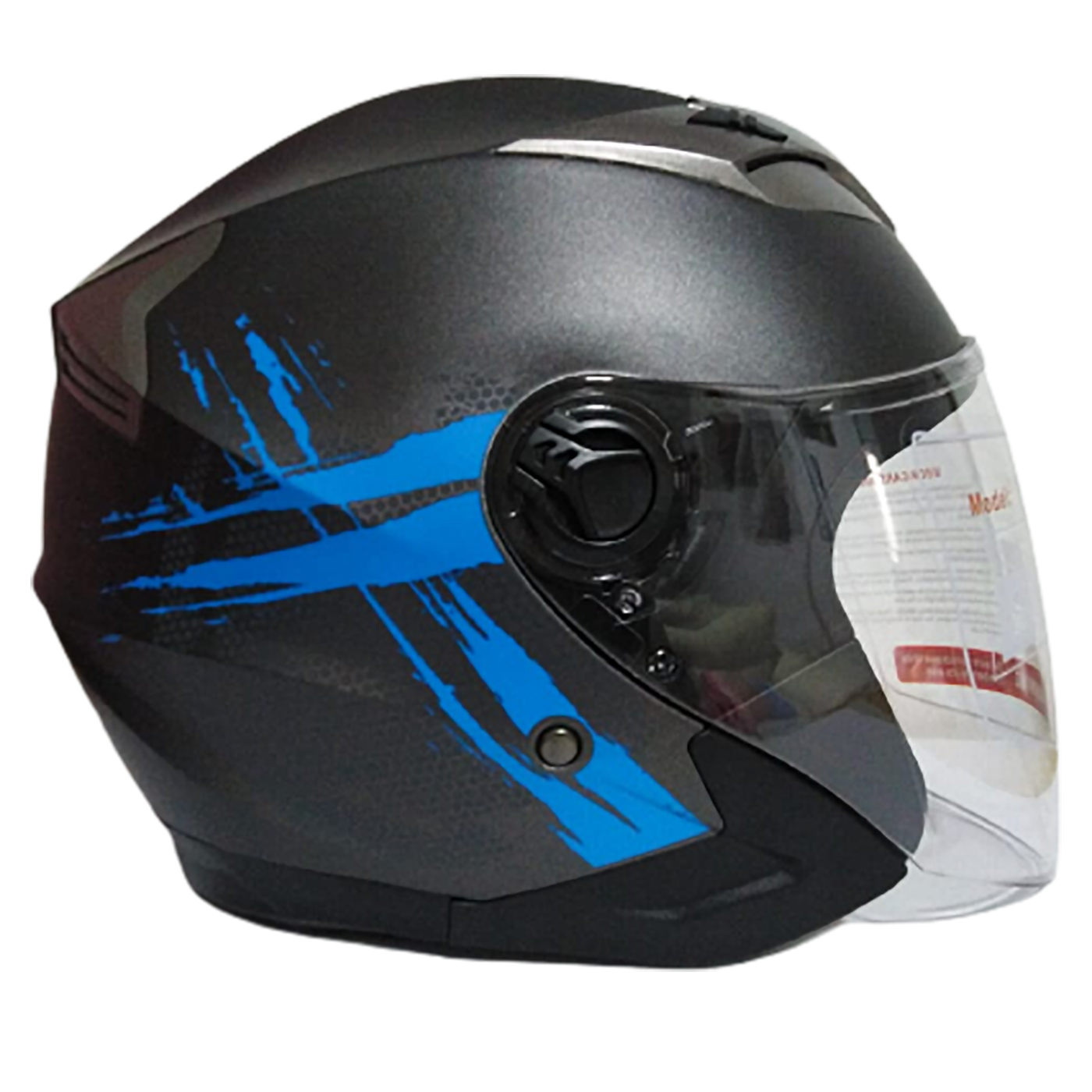 Casco De Moto Abierto Skuat Jet Doble Visor Azul