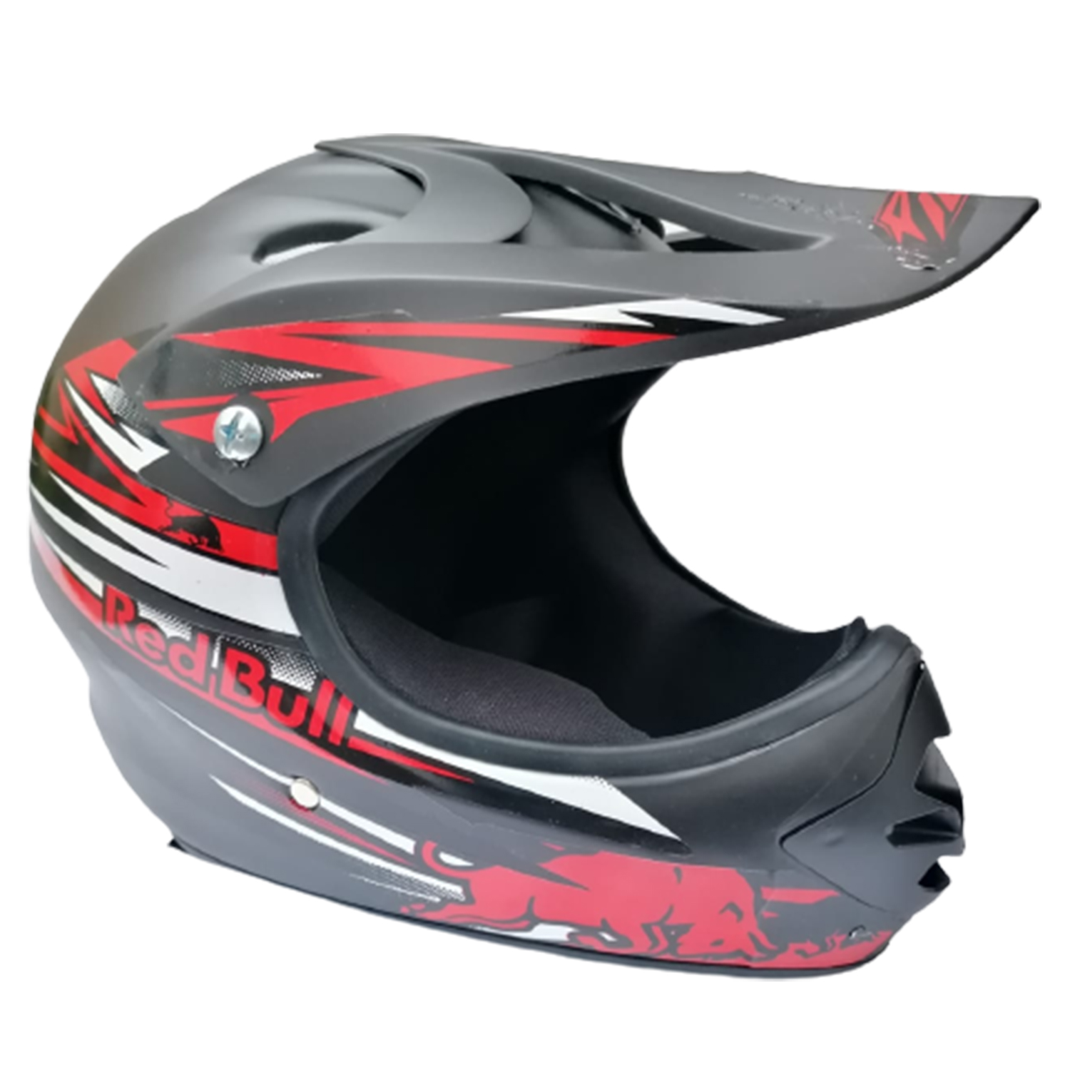 Casco motocross RedBull para niños bicicross en negro