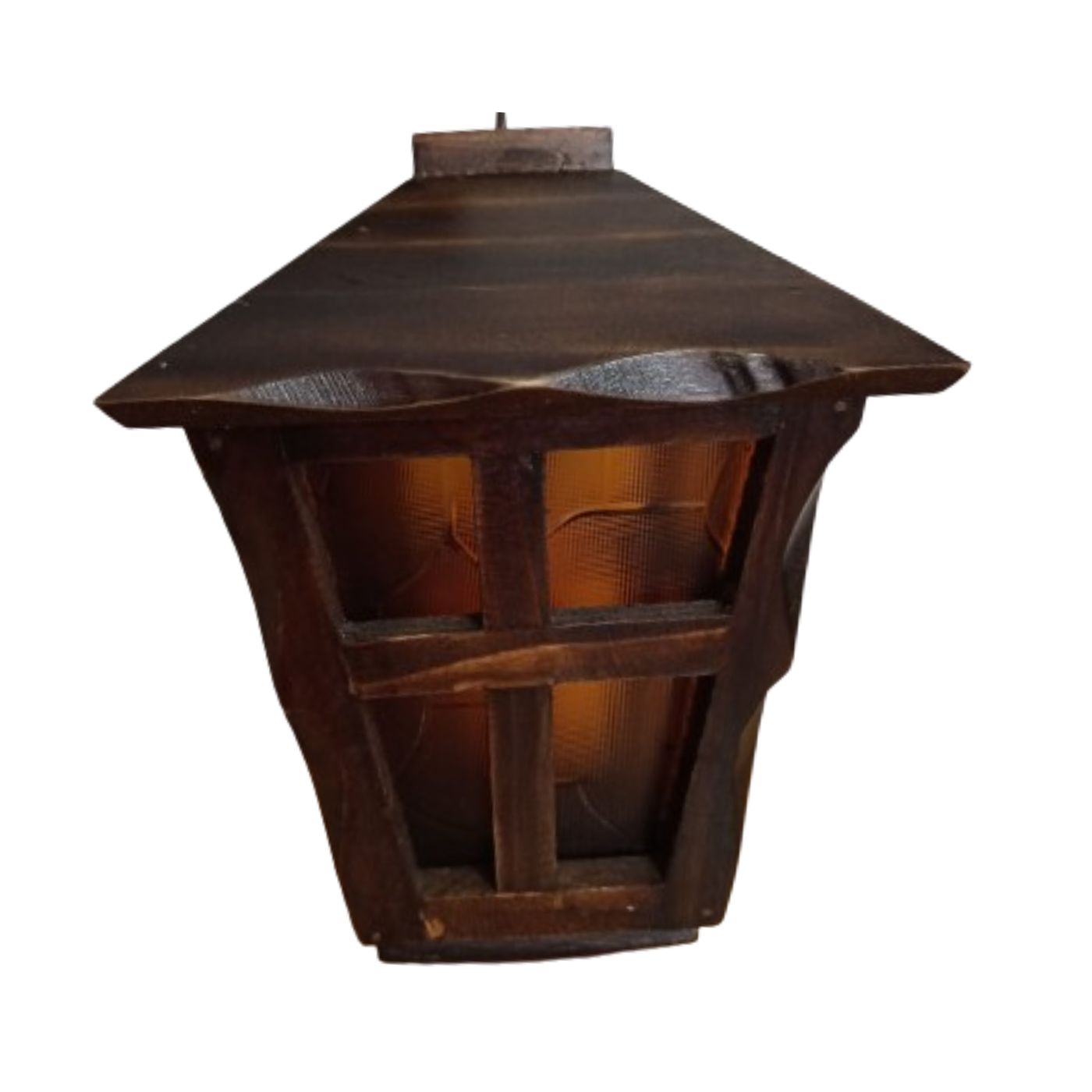 Farol de madera Hechizada con base marron - Image 3