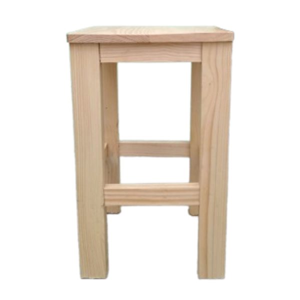 Banquito de madera Dancing en natural laqueado 50 cm