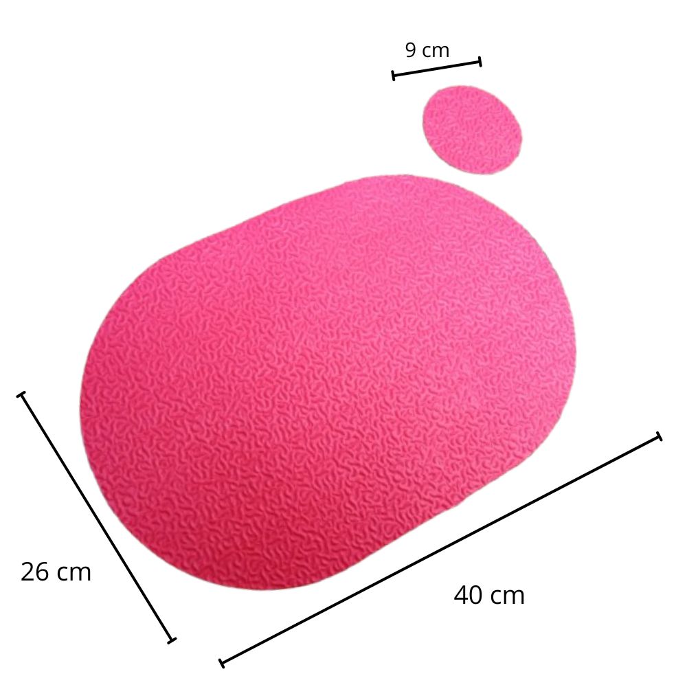 Set de Individuales y portavasos en Rojo - Image 3