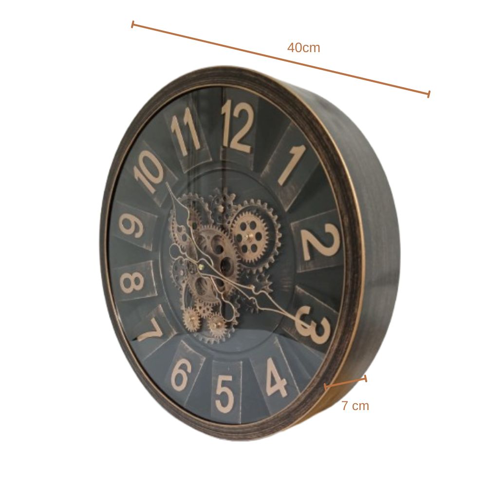Reloj de Pared Mecatrónico Color Oro Viejo y fabuloso con Estilo Clásico - Image 4
