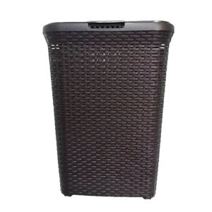 Cesto de ropa tipo ratán en Marron