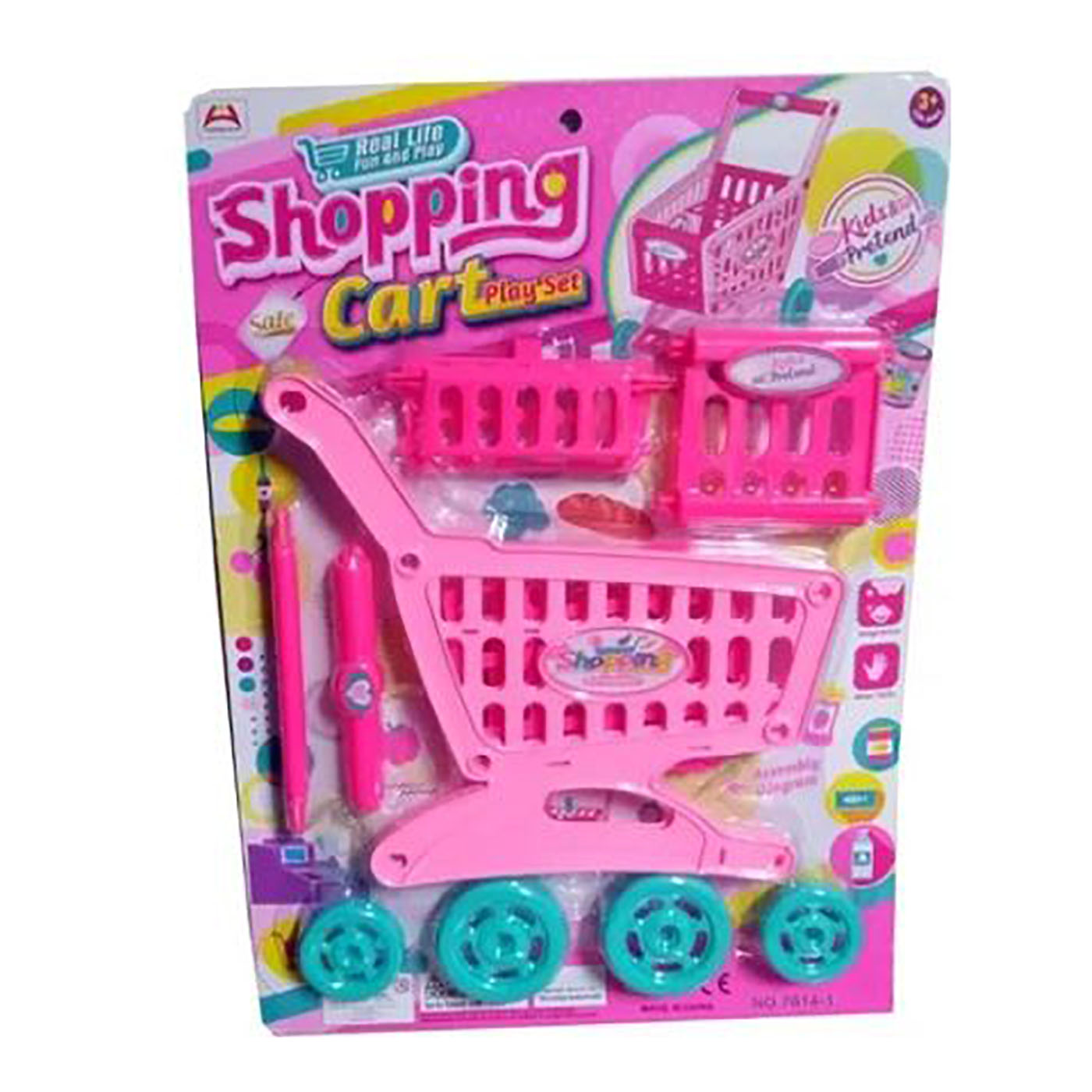 Carrito de Compras para niñas Supermercado único Armable de Juguetes – Color Rosado A1 - Image 2