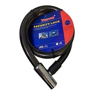 Cadena De Seguridad para motos o bicicletas 1.5Mts en acero Trenzado NEGRO