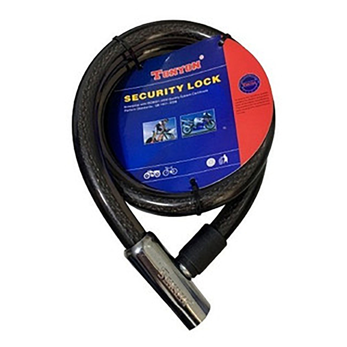 Cadena De Seguridad para motos o bicicletas 1.5Mts en acero Trenzado NEGRO