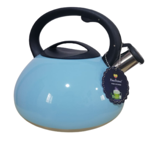 Tetera silbadora en acero inoxidable Alemana en Turquesa