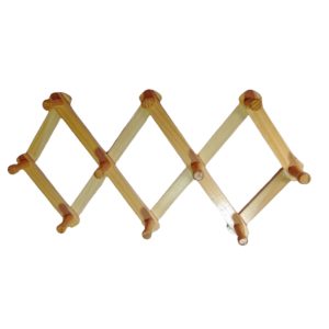 Perchero acordeon colgador en madera natural