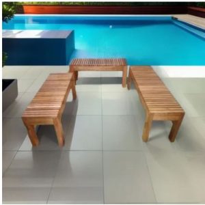 Set de Terraza en Madera Tornillo DELTTA – 3 Bancas sofisticadas | Juego de Terraza 2025 en AlmacenTotal Perú