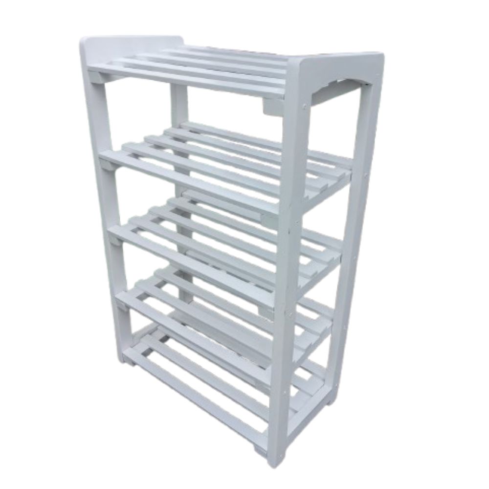 Zapatera abierta Club Net en madera Blanca