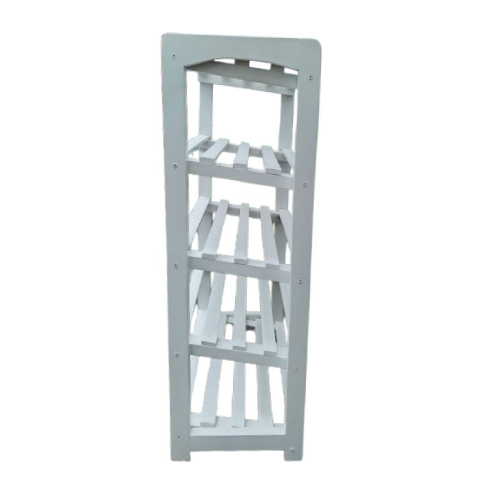 Zapatera abierta Club Net en madera Blanca - Image 2