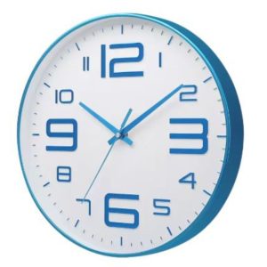 Reloj de Pared Elegante Color Celeste 29cm – Ideal para Oficinas, Clínicas y Consultorios