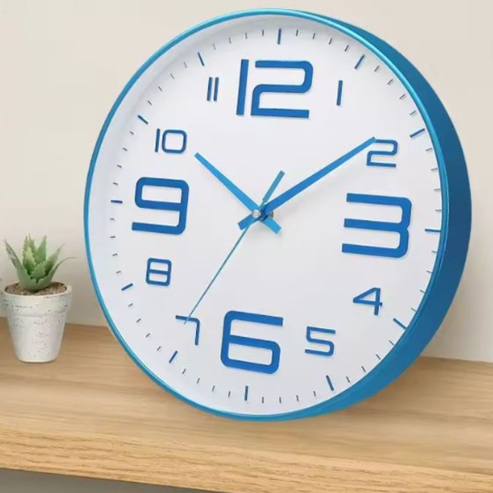 Reloj de Pared Elegante Color Celeste 29cm – Ideal para Oficinas, Clínicas y Consultorios - Image 2