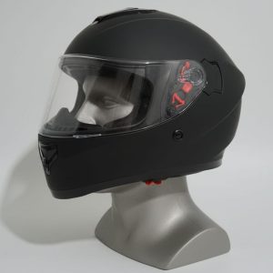 Fascinante Casco Integral Negro HK2 Mate con Doble Visor Antirayaduras | Tallas S, M, XL