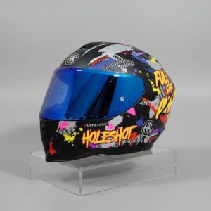 Impactante casco integral Sharger Bob Multicolor con Visor Tornazolado Azul | Estilo y Protección| Tallas XL - XXL