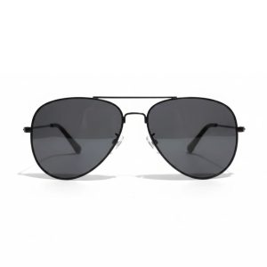 Lentes de Sol Aviador Unisex – Lunas Negras y Marco Negro Estilo Clásico