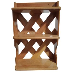 Repisa multiusos ZenWalnut de madera 3 niveles natural