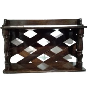 Repisa multiusos Nordic Pine de madera 2 niveles caoba