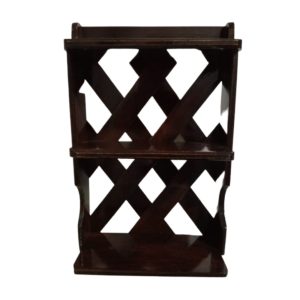 Repisa multiusos ZenWalnut de madera 3 niveles Caoba