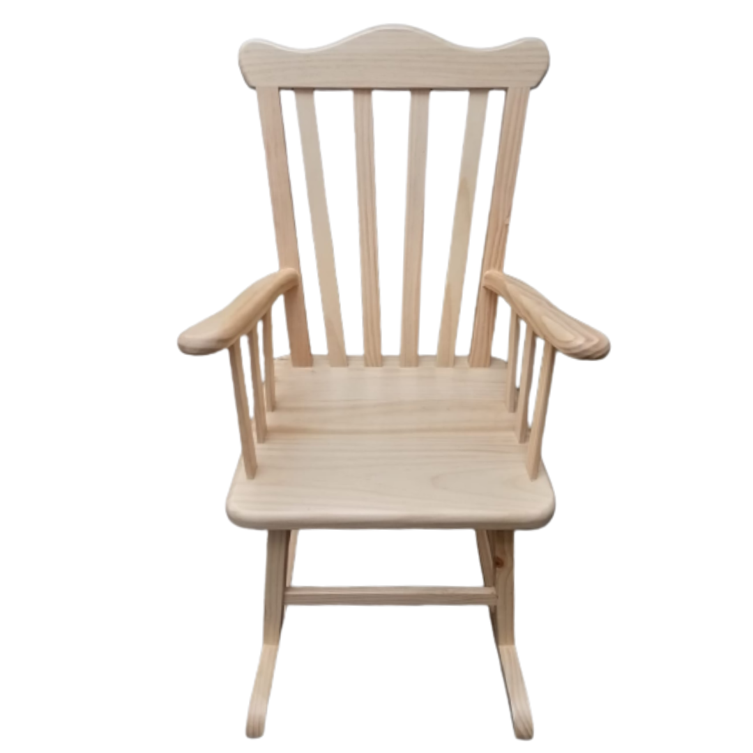 Silla mecedora grande en madera - Image 3