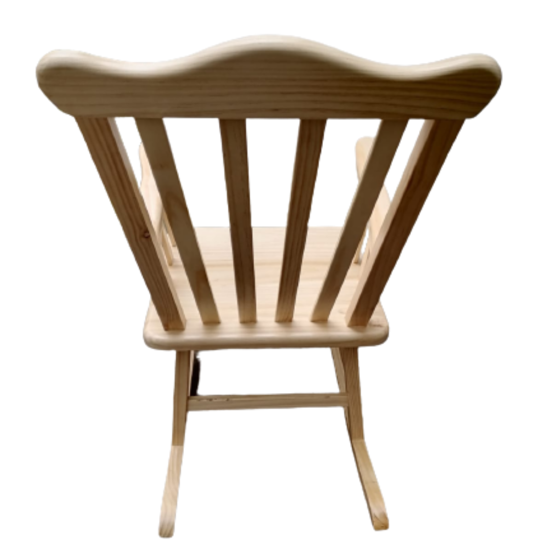 Silla mecedora grande en madera - Image 2