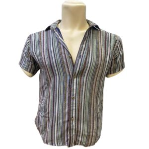 Camisa  de manga corta para hombre de rayas