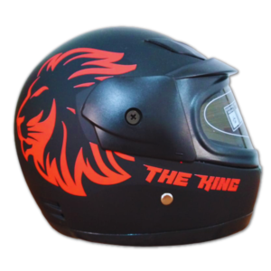 Casco de moto para niños King en rojo