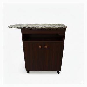 Planchador de ropa en marron con cajones armado y rodante