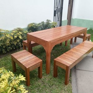 Juego de comedor campestre terraza wolf