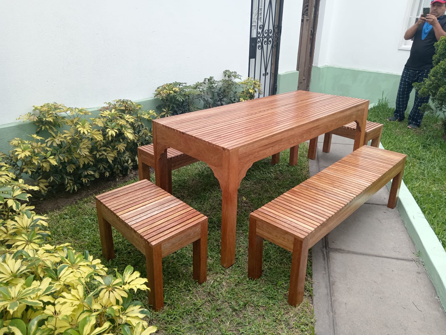 Juego de comedor campestre terraza wolf