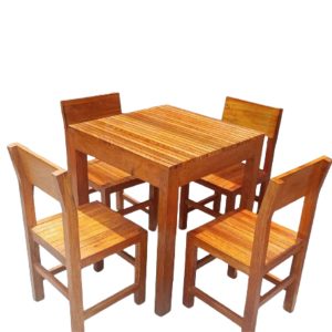 Mesa con 4 Sillas Paradise Tornillo Restaurante Comedor Terraza