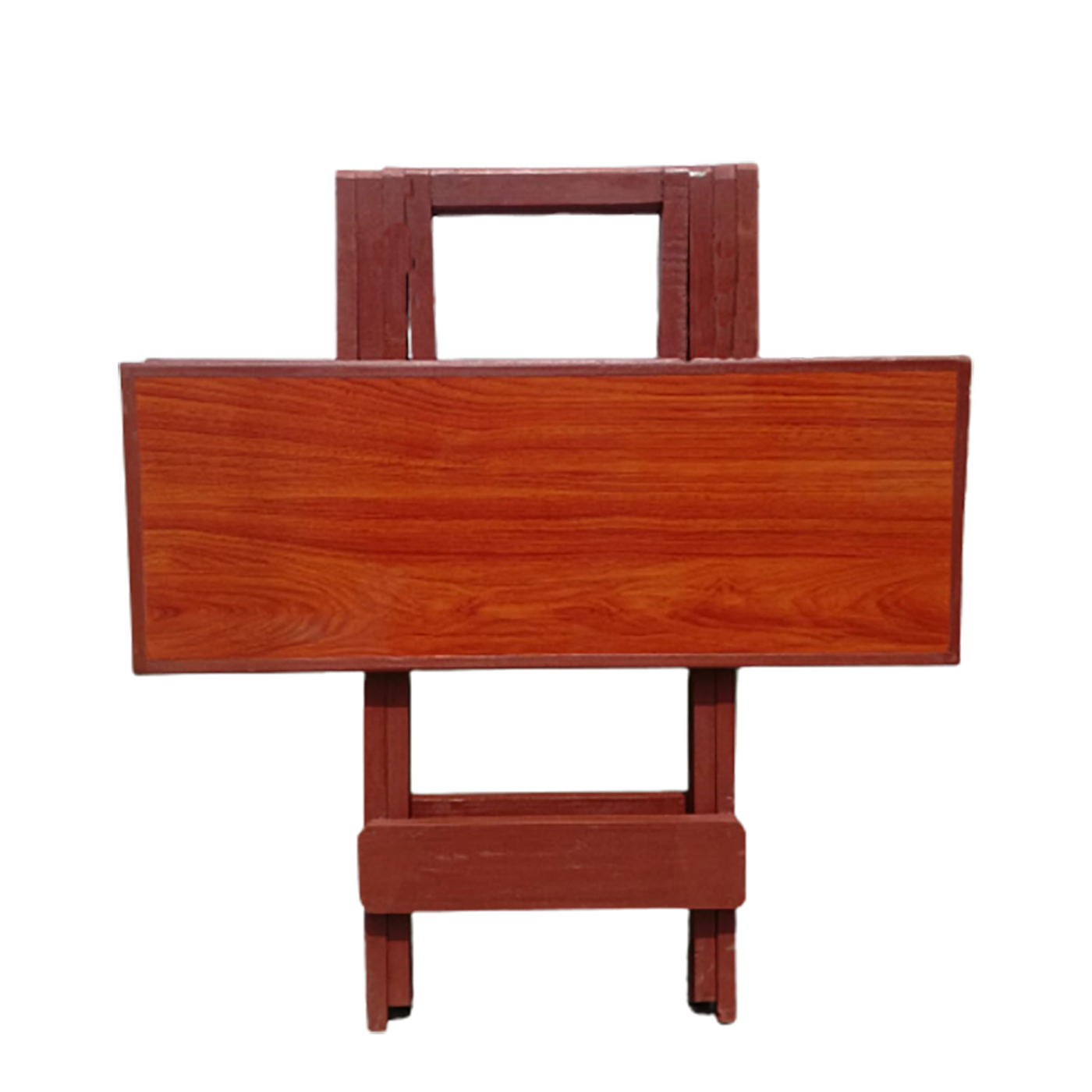 Mesa comedor plegable parrillera en madera caoba - Image 4