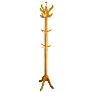 Perchero de Pie natural en madera Pino 25 – Espléndido Diseño moderno y funcional para el hogar