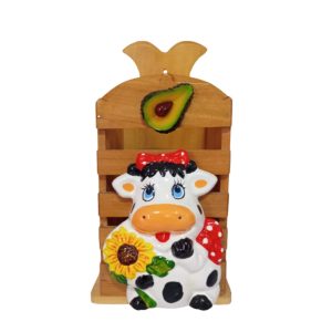 Porta cucharon de vaquita PALTA en madera Pino