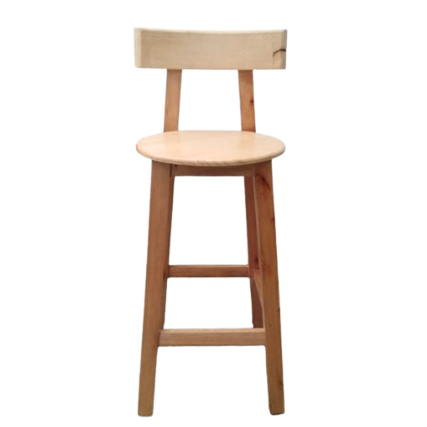 Silla bar alta Atlantis en madera pino natural