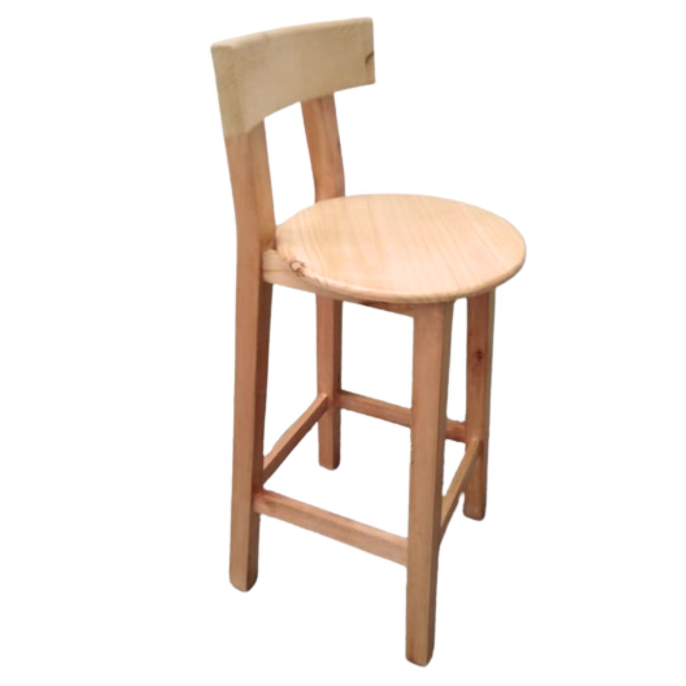 Silla bar alta Atlantis en madera pino natural - Image 5