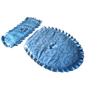Set de baño funda de tapa en azul