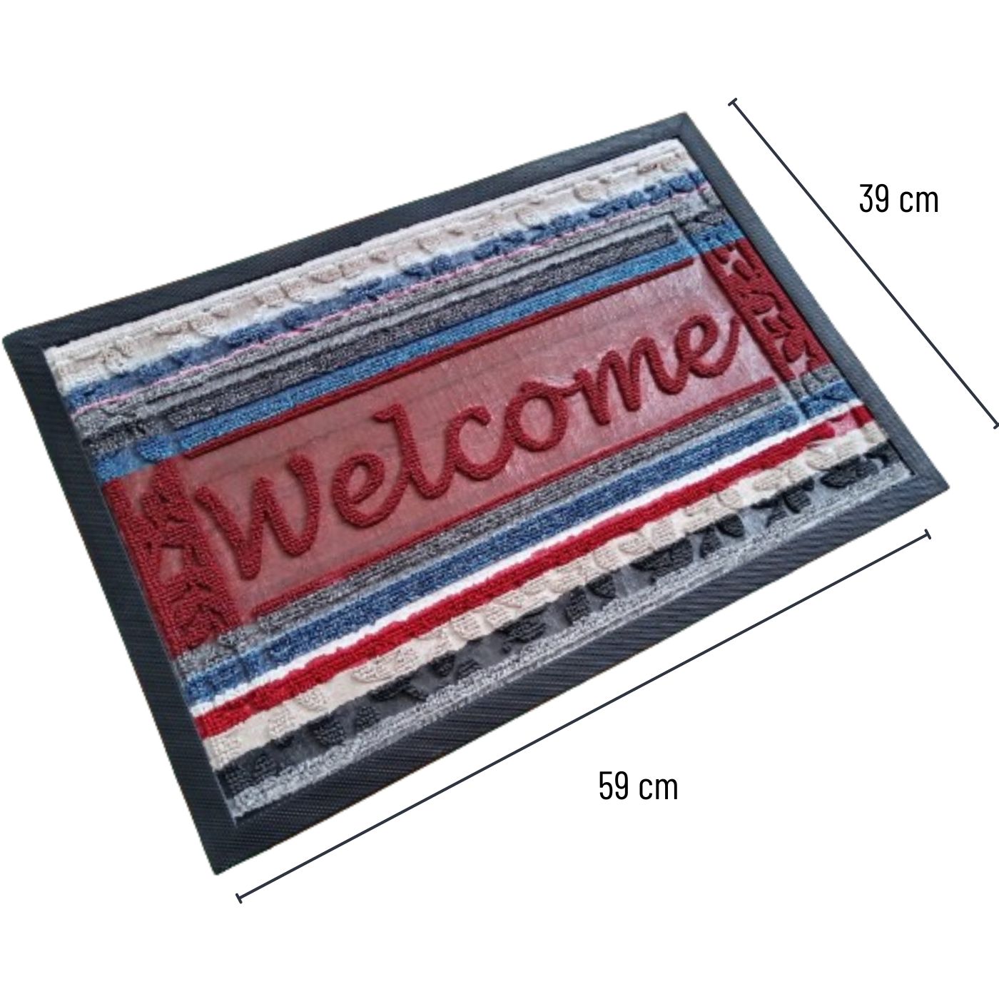 Tapete Felpudo Cuadrado Piso Colores Lanoso - Image 3