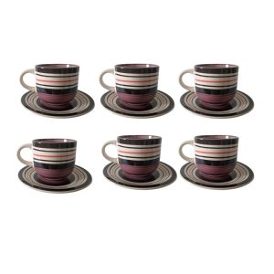 Tazas Aceitunadas LiverPool de losa con platicos 6 unidades