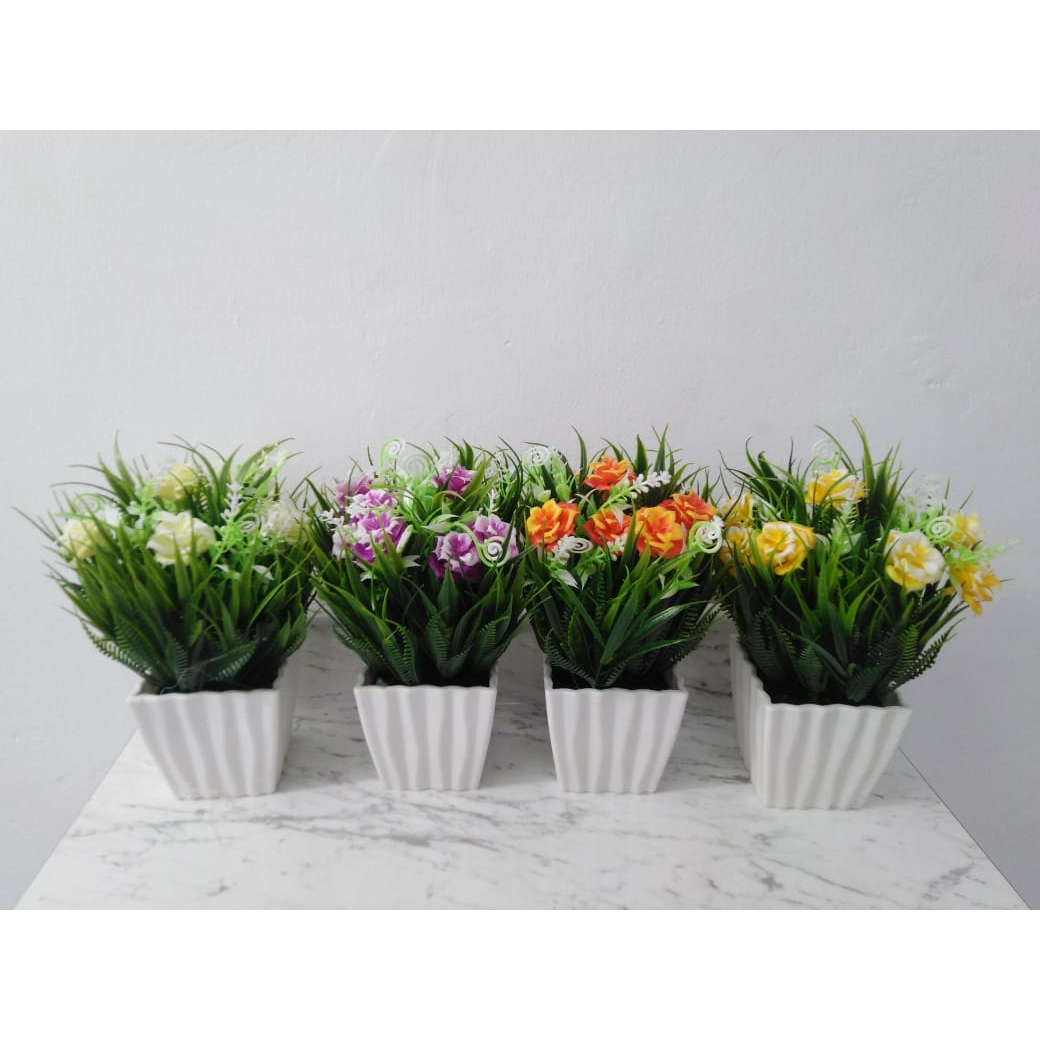 Plantas Artificiales Con Maceta Decorativas Pequeñas