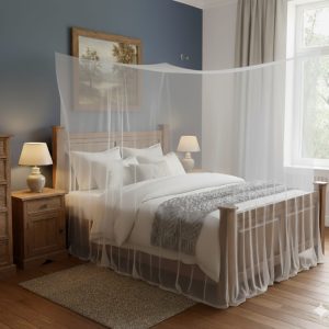 Mosquitero 2 plazas cuadrado en blanco | popular y Elegante